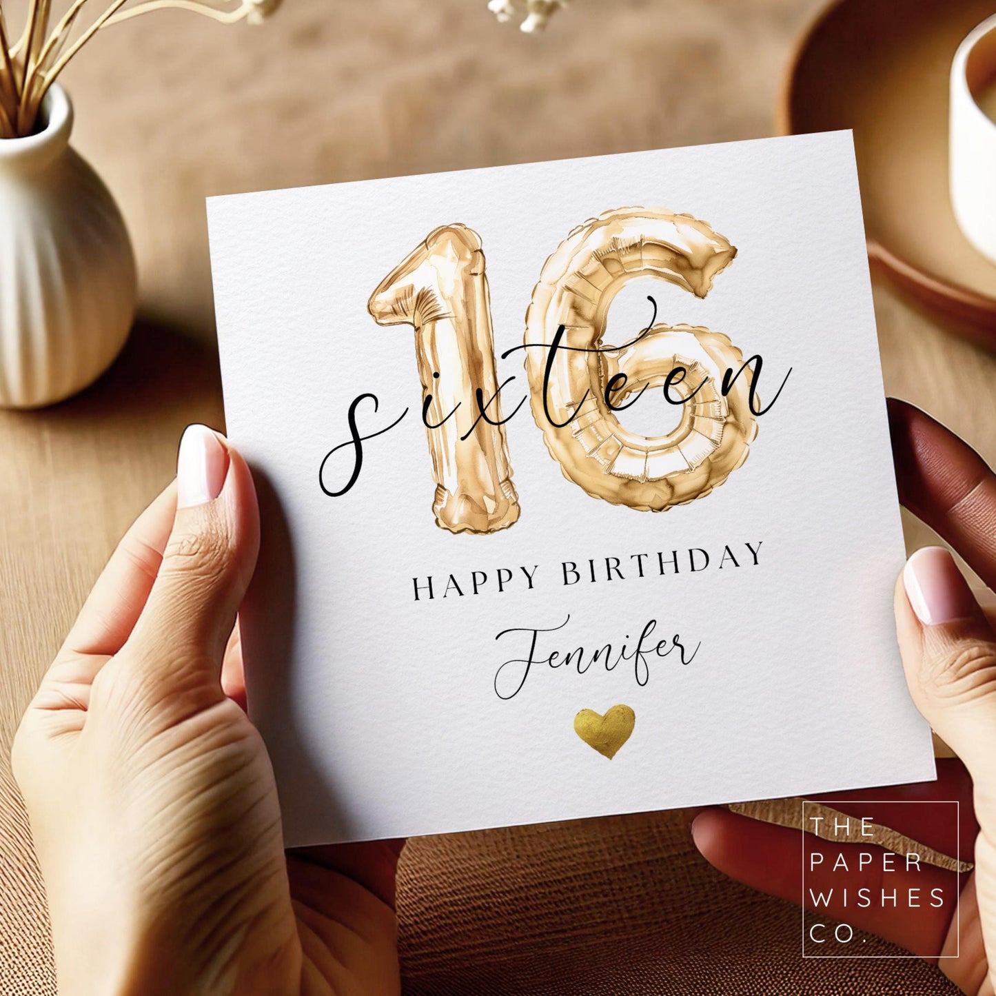 Personalised 16th Birthday Card - Celebrate Their Sweet Sixteen in Style