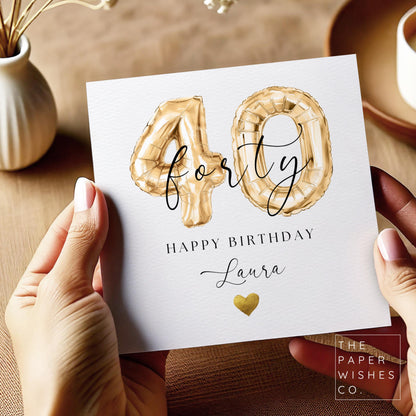 Personalised 40th Birthday Card - Celebrate Their Fortieth in Style