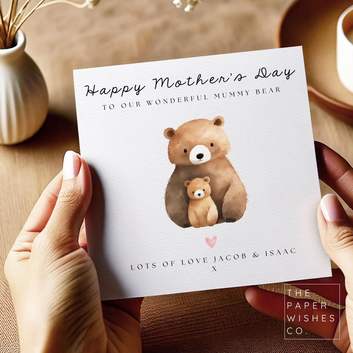 Personalised Mother&#39;s Day Card - Cute Bear Design from Children