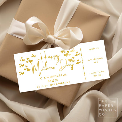 Personalised Mother&#39;s Day Scratch Card - Custom Surprise Reveal Gift for Mum, Mother, Gran, Grandma, Wife, Partner or Loved One