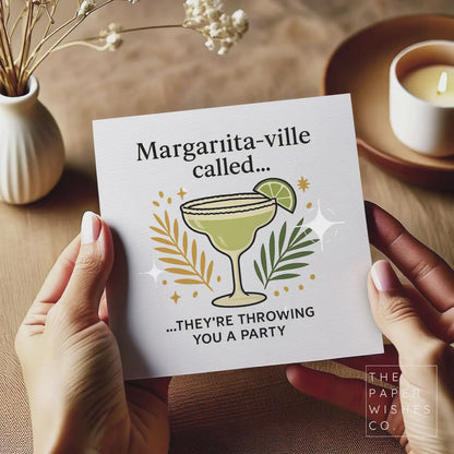 Funny Cocktail Birthday Card – Margarita Party Card – Humorous Drinking Birthday Card