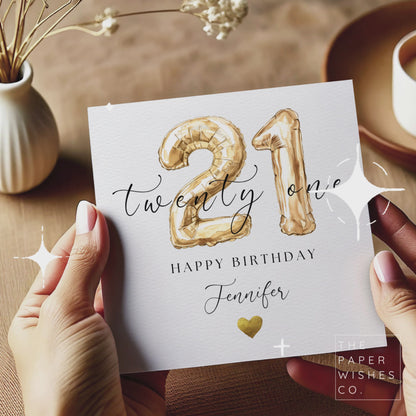 Personalised 21st Birthday Card - Celebrate Their Twenty First in Style