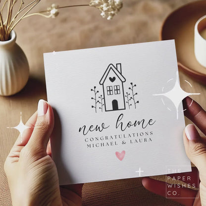 Personalised New Home Card - Elegant Housewarming Congratulations Gift