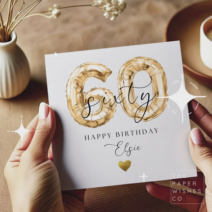 Personalised 60th Birthday Card - Celebrate Their Sixtieth in Style