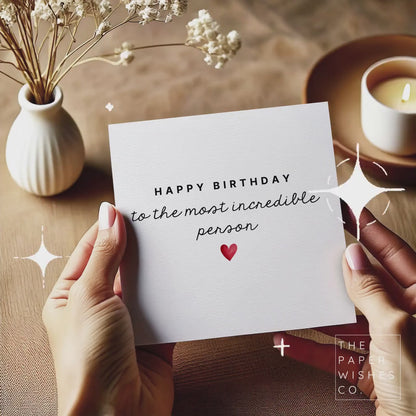 Incredible Person Birthday Card Boyfriend Birthday Card Cute Birthday Card To Husband, Birthday Card For Him Her Girlfriend Birthday Card